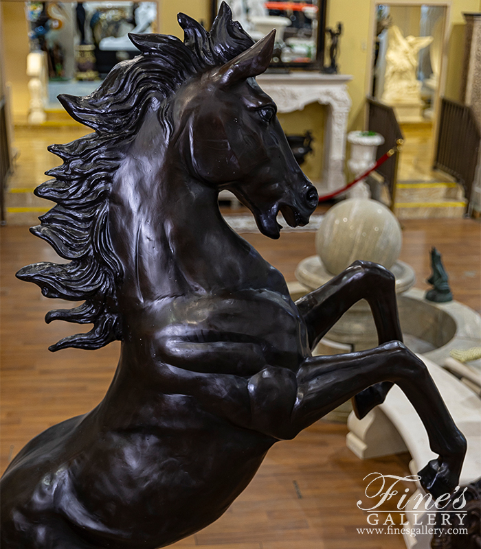 Bronze Statues  - Rearing Bronze Horse - BS-1537
